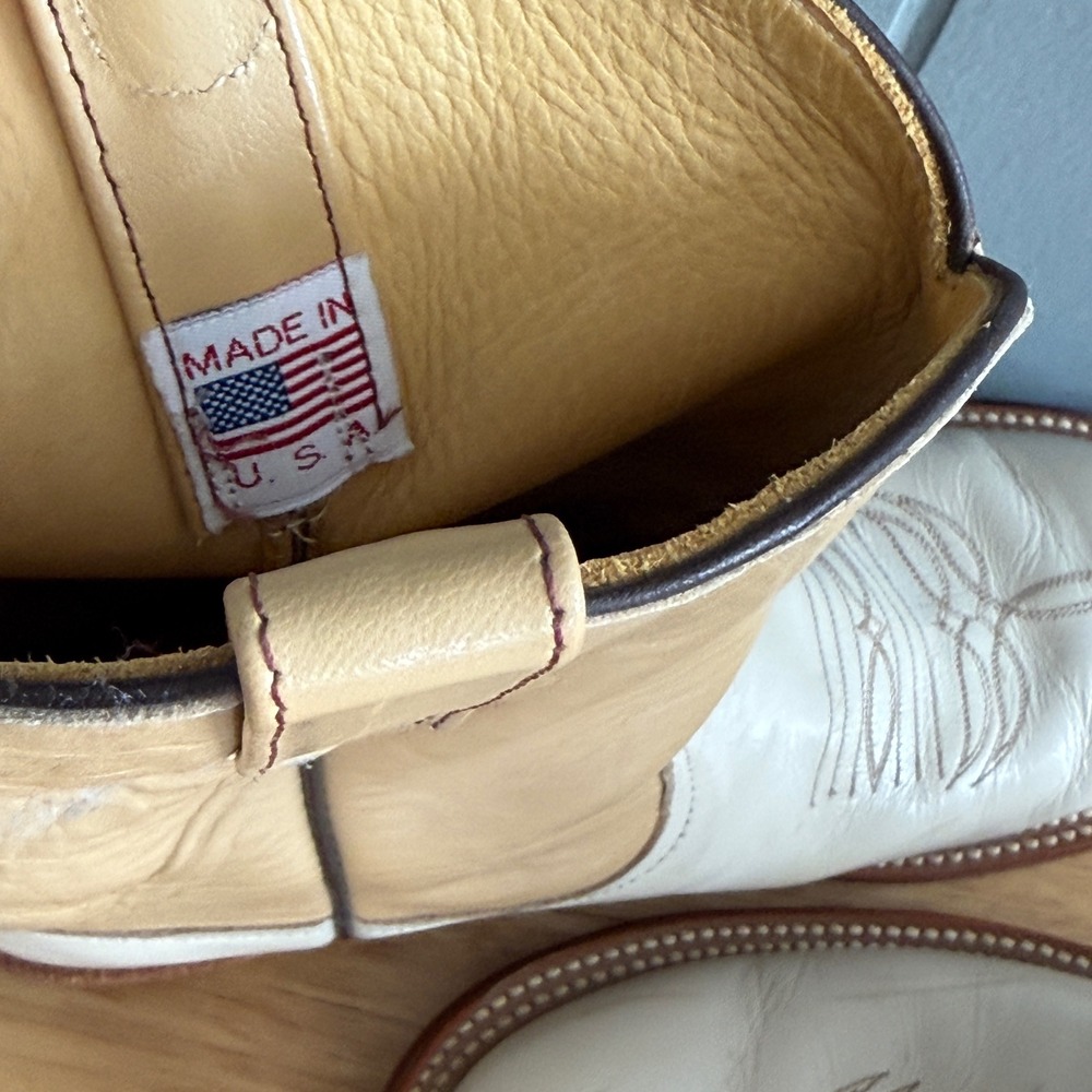 Vtg Logan Boot Co Cowboy Boots‎ Coastal Cowgirl Western Leather USA Women 6B - Picture 5 of 13
